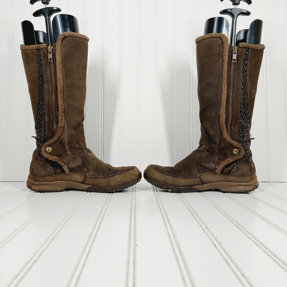 Salomon Women's Emmy Waterproof Suede Winter Boots Thinsulate Brown B542 - Picture 7 of 12